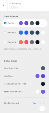 Blocksy Theme Review Global Color Palette Example