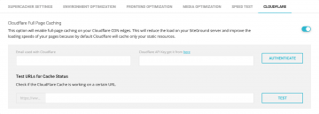 Fastest SG Optimizer Settings Cloudflare Full Page Caching Enabled