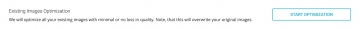 SG Optimizer Existing Images Optimization Start Button