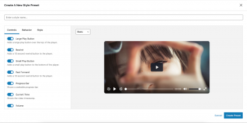 Presto Player Tutorial Create a New Video Preset Modal