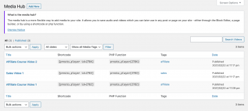 Presto Player Tutorial Media Hub Example With Tags