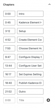 Presto Player Video Settings Chapters Example