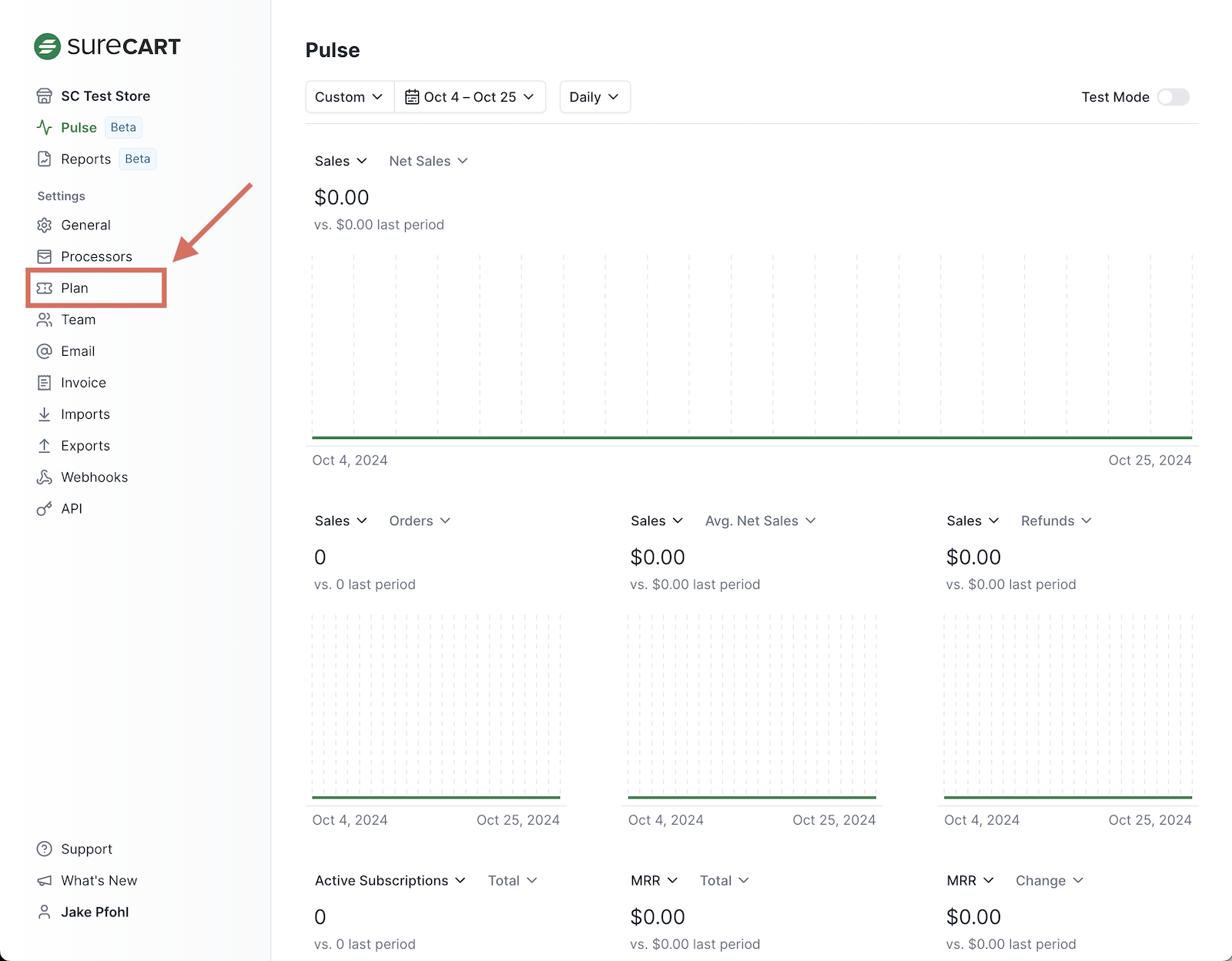 SureCart App Choose Plan Option